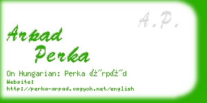 arpad perka business card